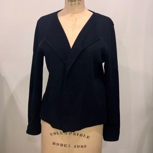 Saint James Navy Blue Wool Cardigan Sweater Size 6